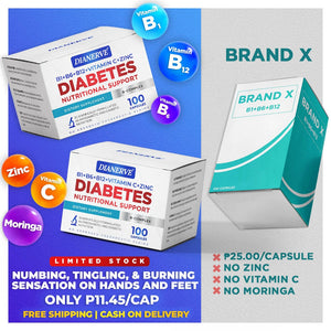 New Year Promo: Buy 1 Dianerve B-Complex with Vit. C + Zinc + Moringa Get 2 DBAid Magnesium Cream Free